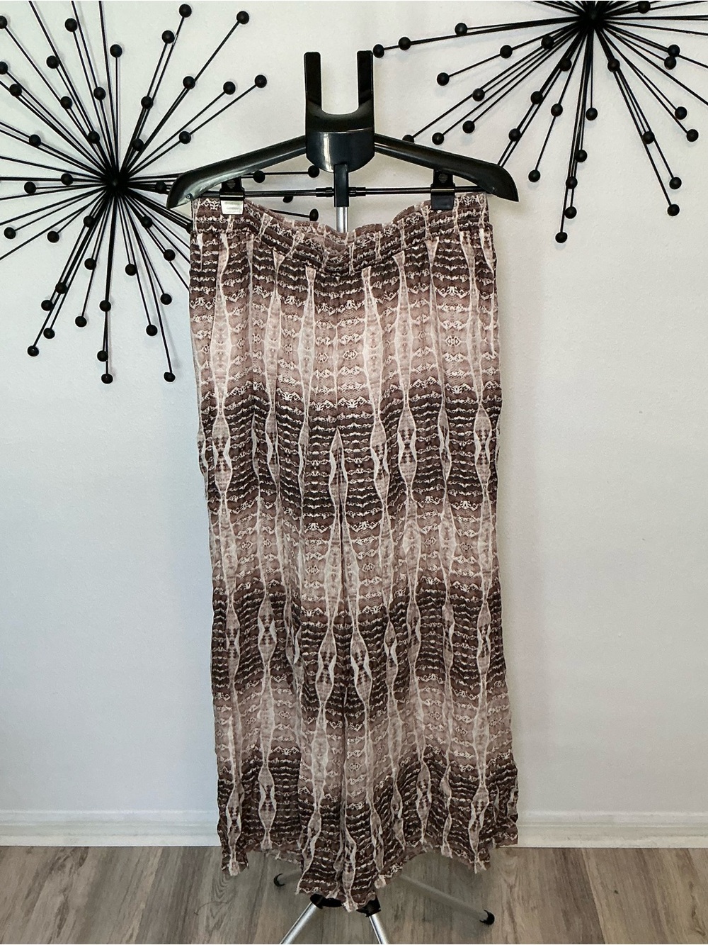 Haute Hippie Tribe Snake Print Wide Leg Pants Size Large boho